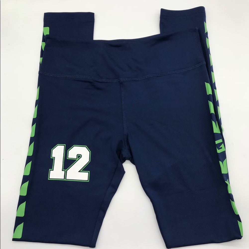 Womens Blue Seahawks Fitness Leggings